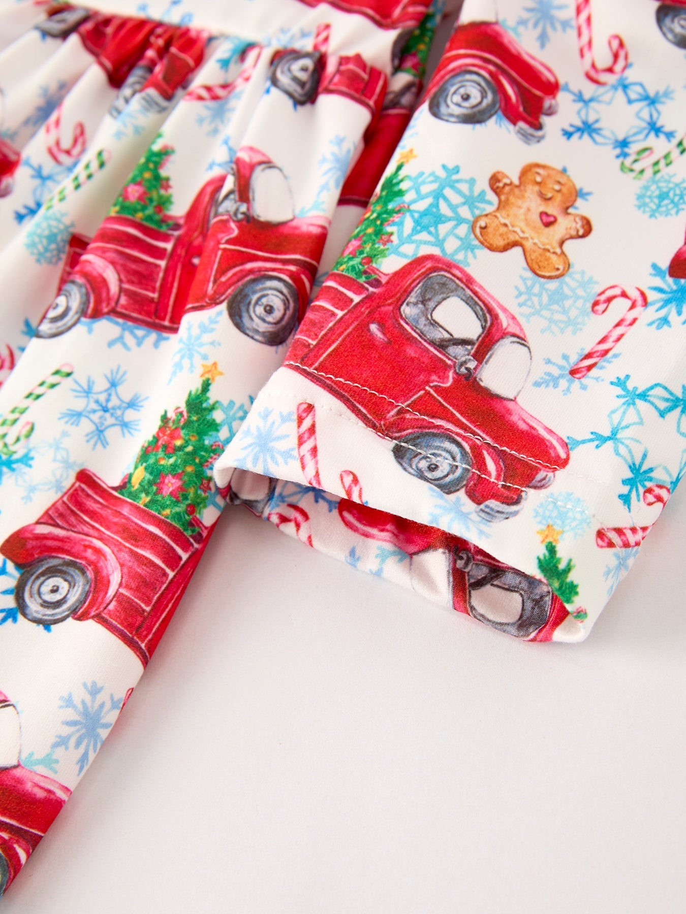 Winter Christmas Print Holiday Casual Girls Dress
