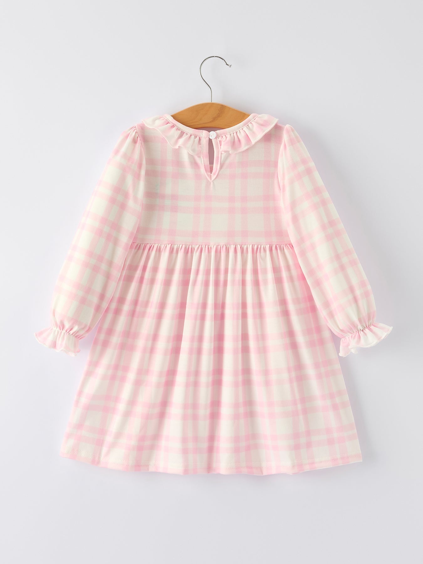 Pink Ballet Bow Plaid Dress