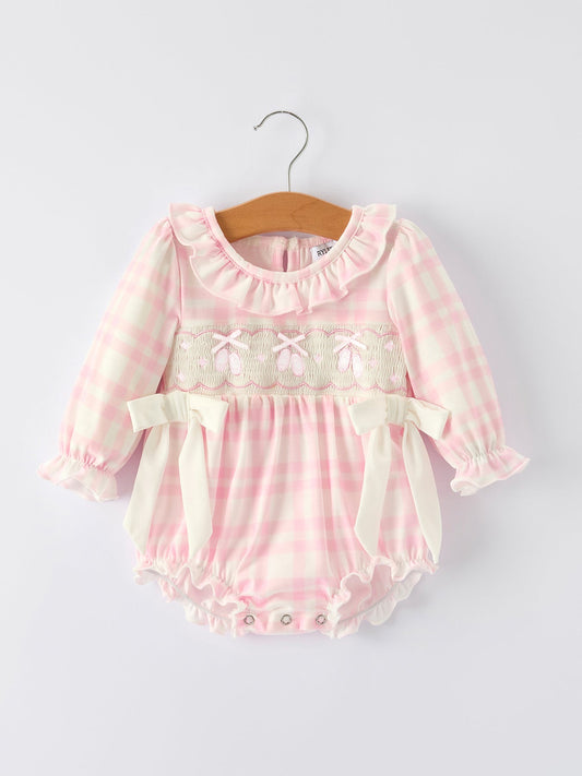 Ballet Plaid Baby Romper