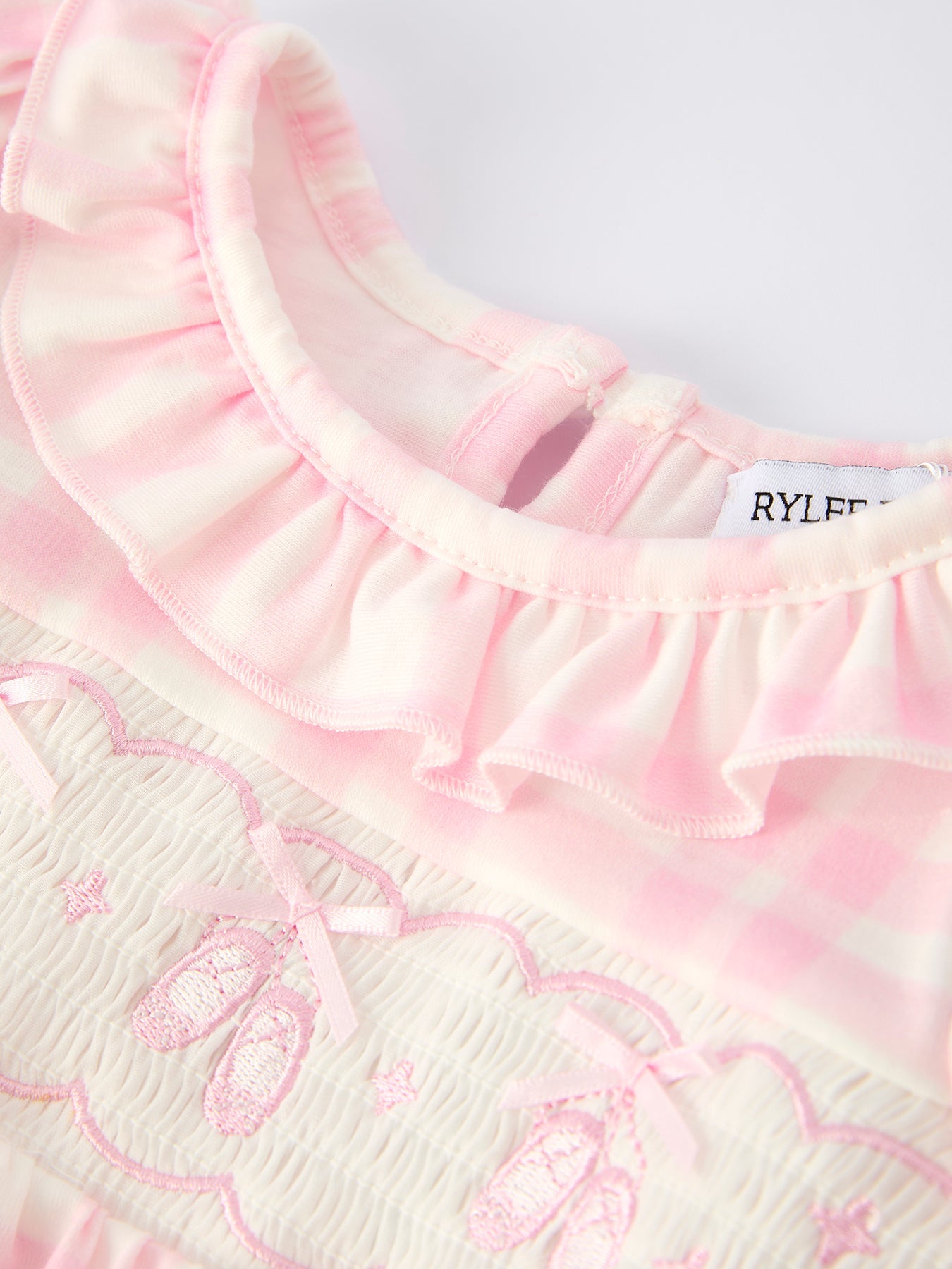 Ballet Plaid Baby Romper