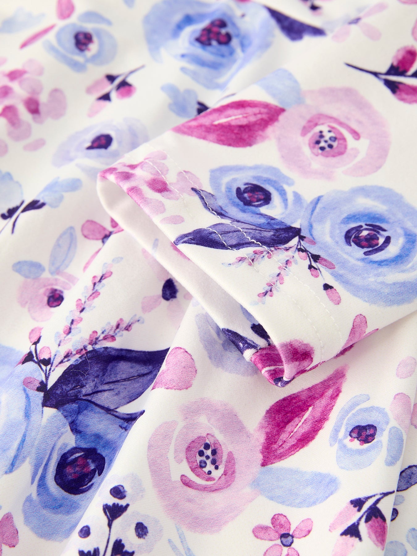 Purple Floral Baby Girl Dress with Long Sleeves