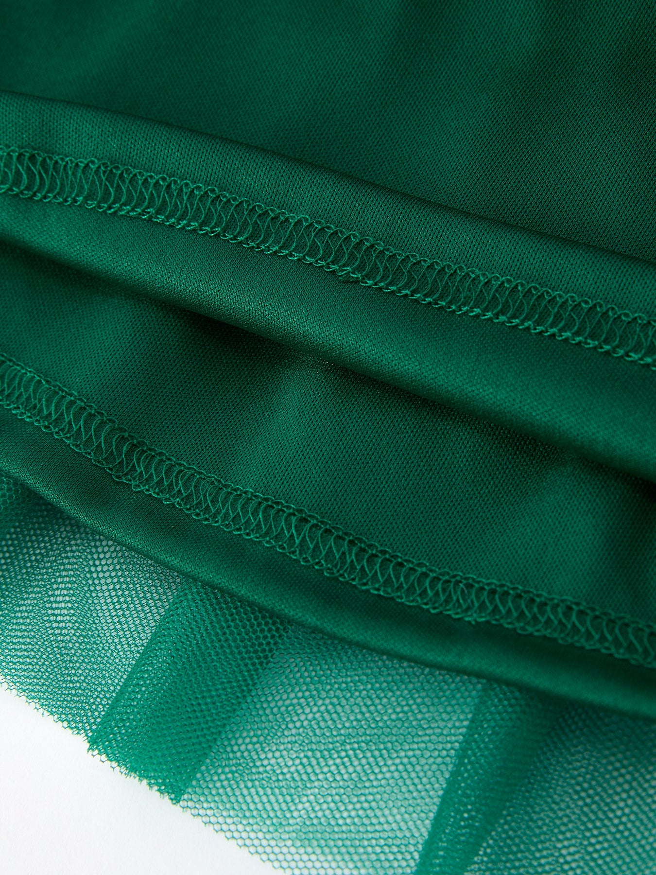 Christmas Candy Cane Sequin Applique Green Tulle Skirt