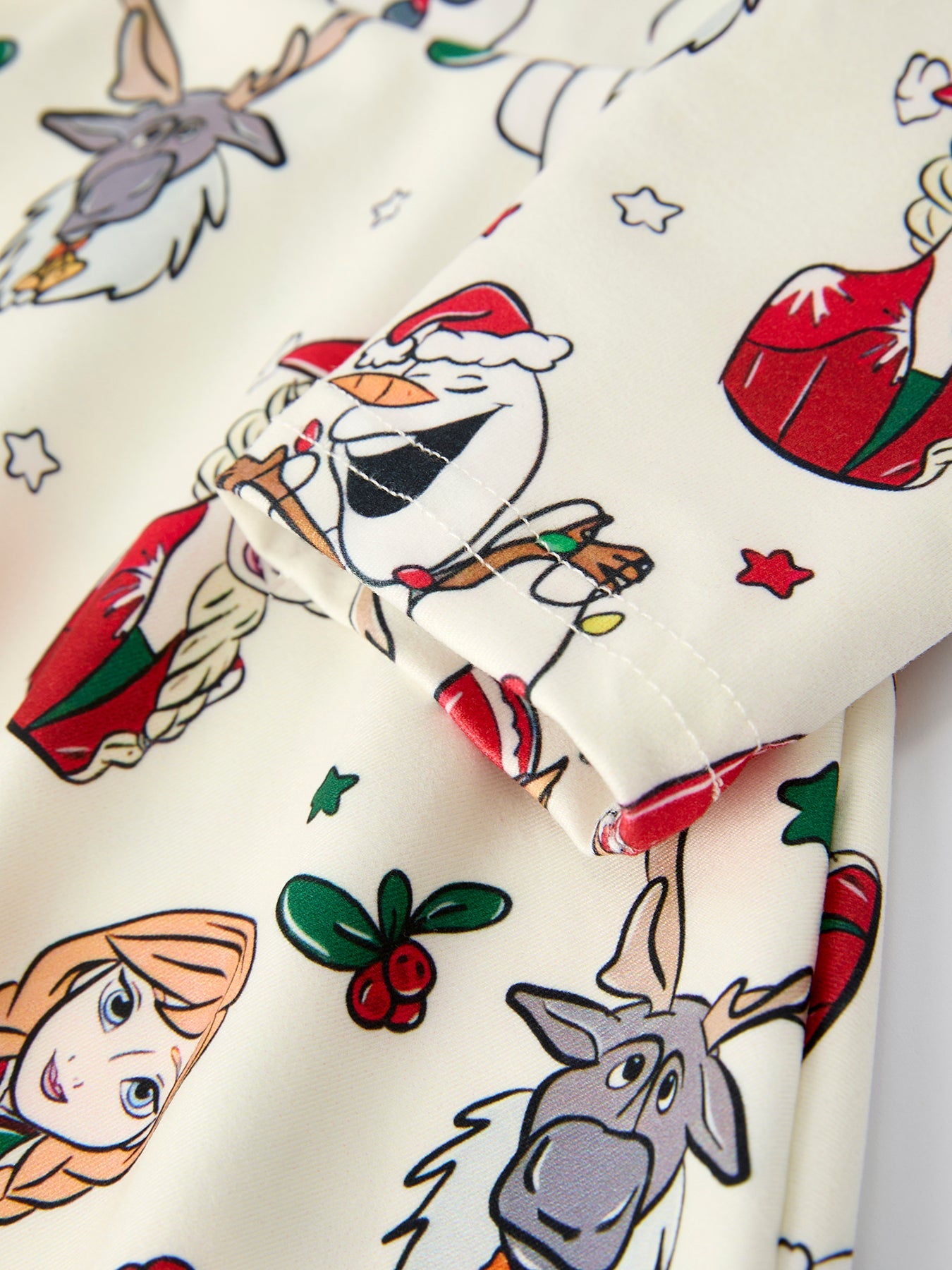 Christmas Girls Long Sleeve Dress with Character & Reindeer Print