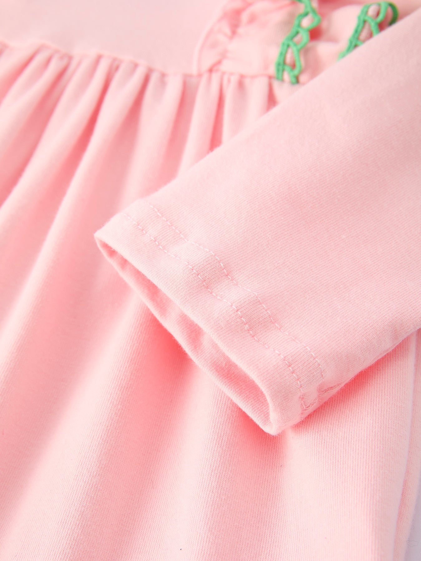 Girls St. Patrick’s Day Shamrock Applique Ruffle Girls Dress