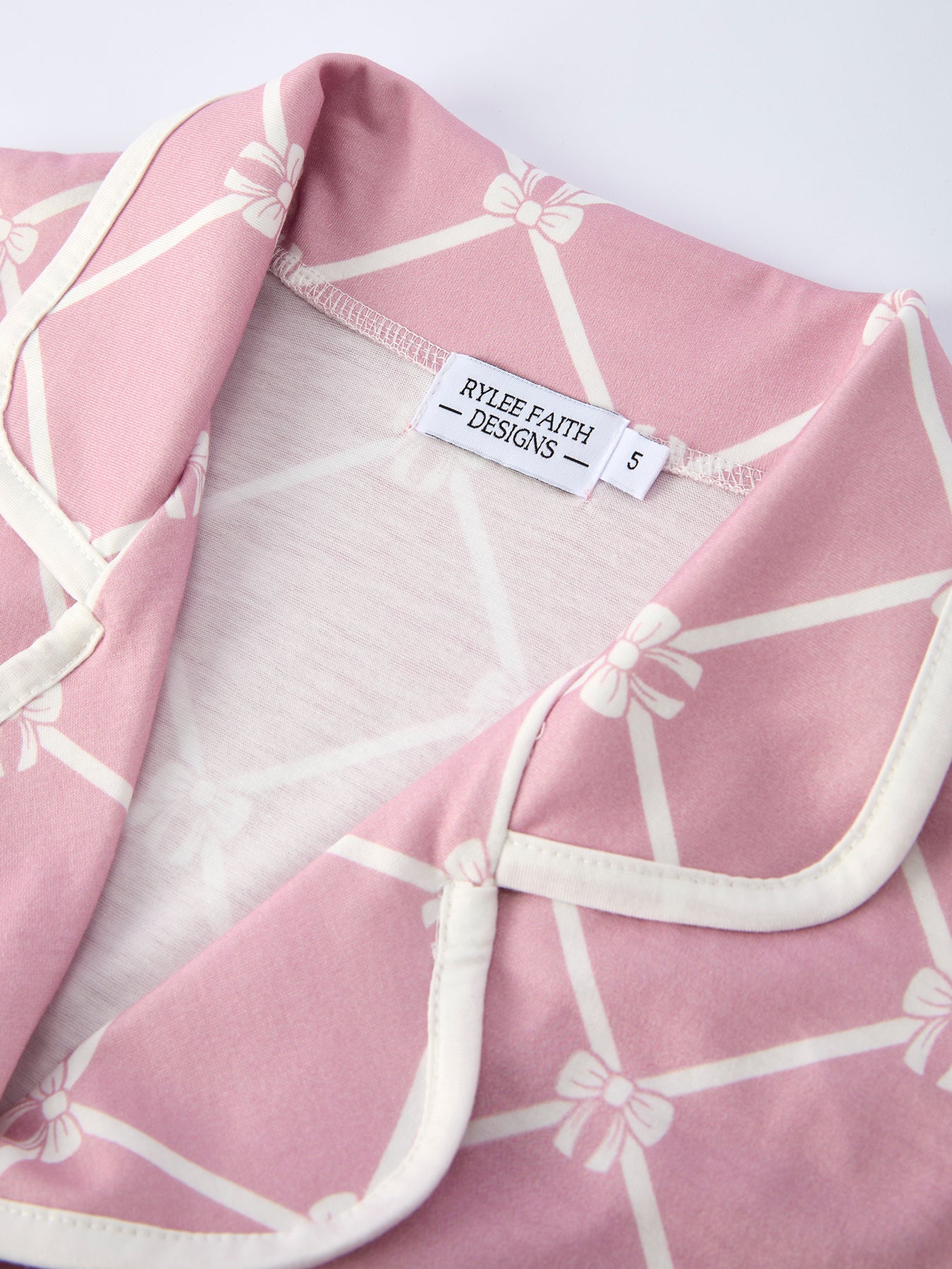Bow Lapel Pajamas- mommy and me matching
