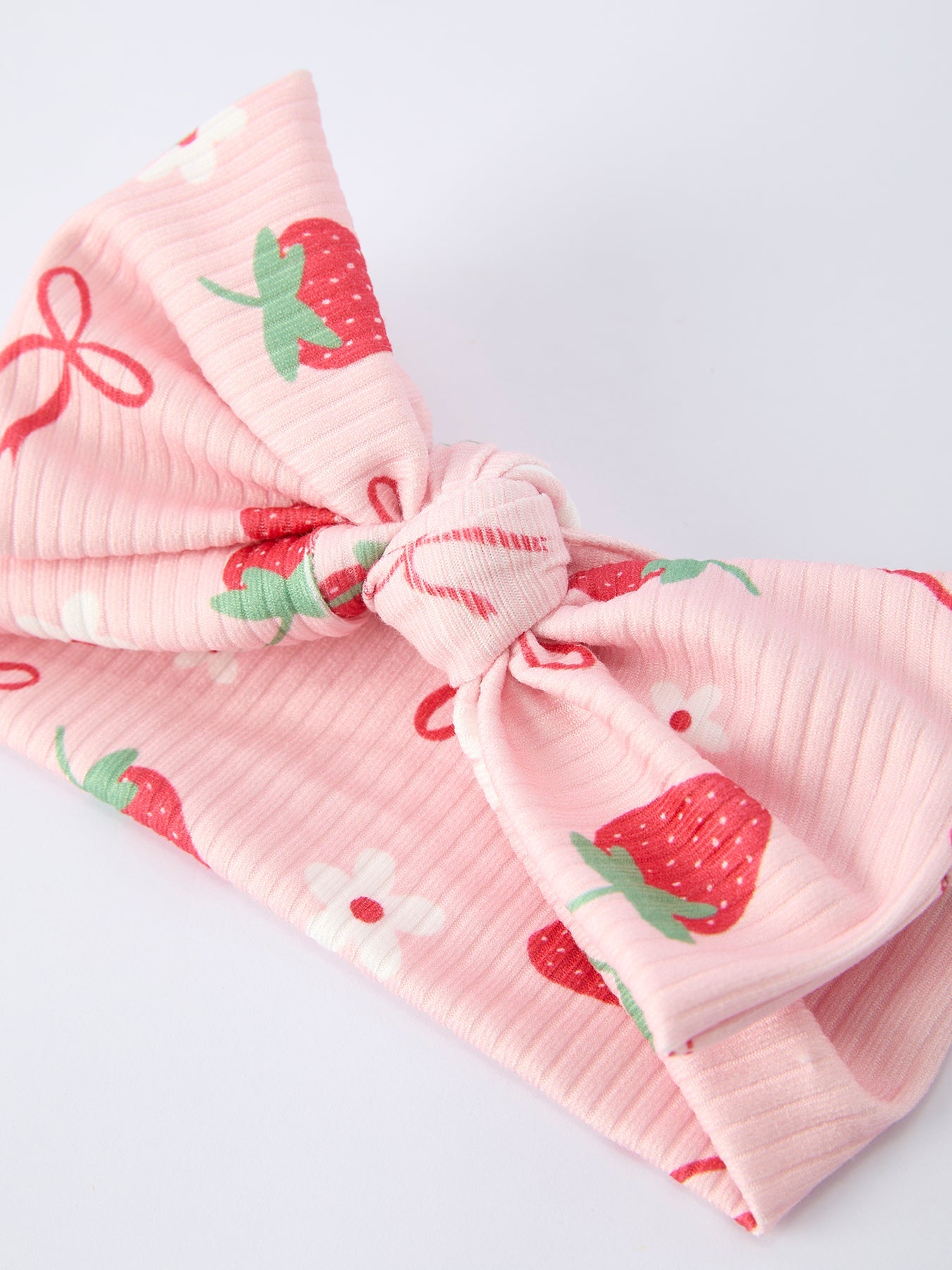 Strawberry Bow Baby Girls Short Sleeves Bloomer Set