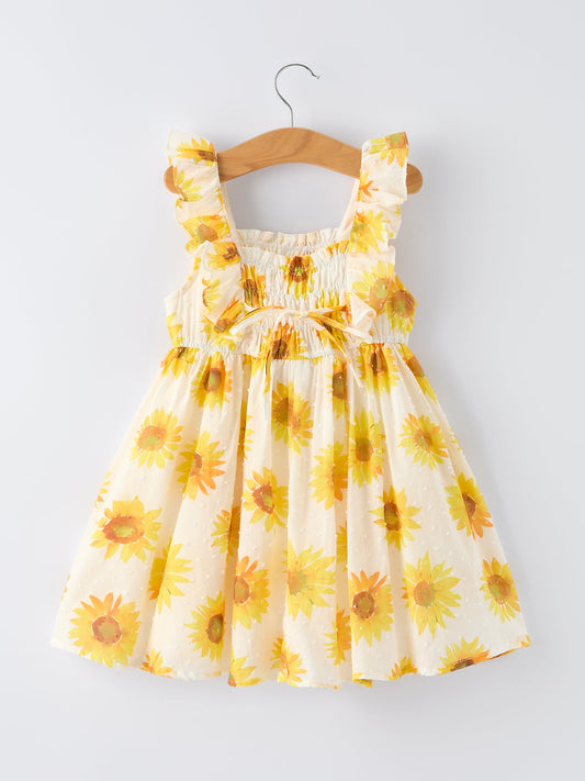Sunflower Girls Smocked Ruffle Dress