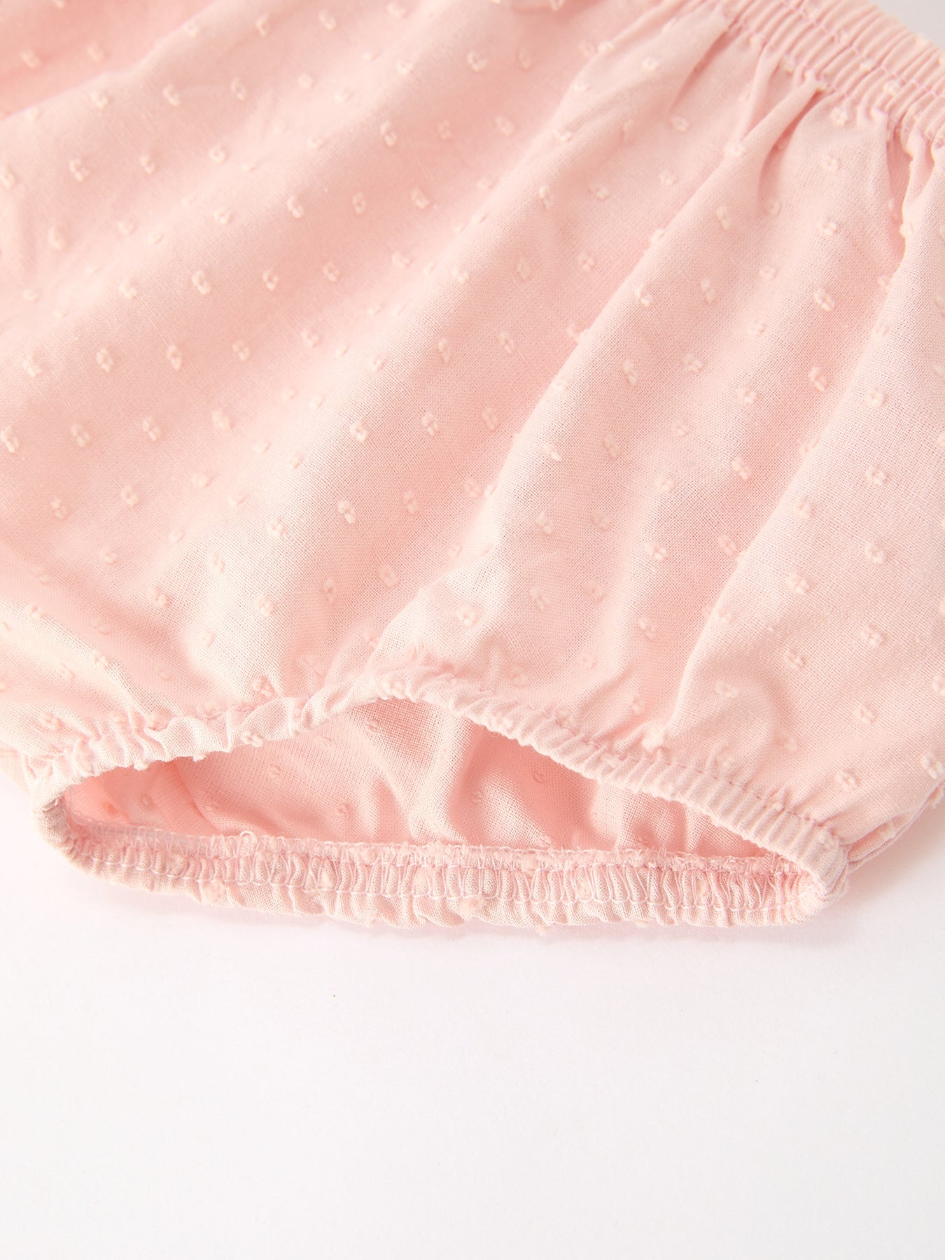 Baby Girl Pink Peter Pan Collar Embroidered Bloomer Set
