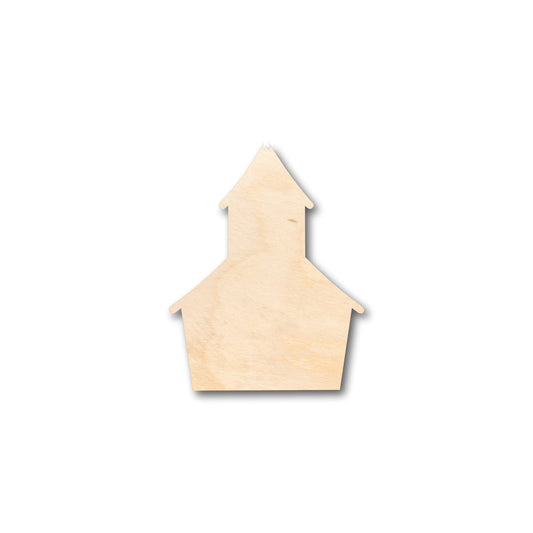 Unfinished Wood School House Shape - Craft - up to 46" DIY