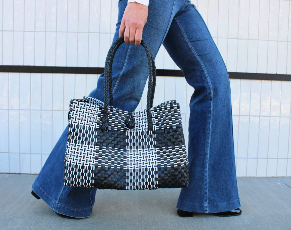 The Midi Piper Handwoven Tote · Recycled Plastic