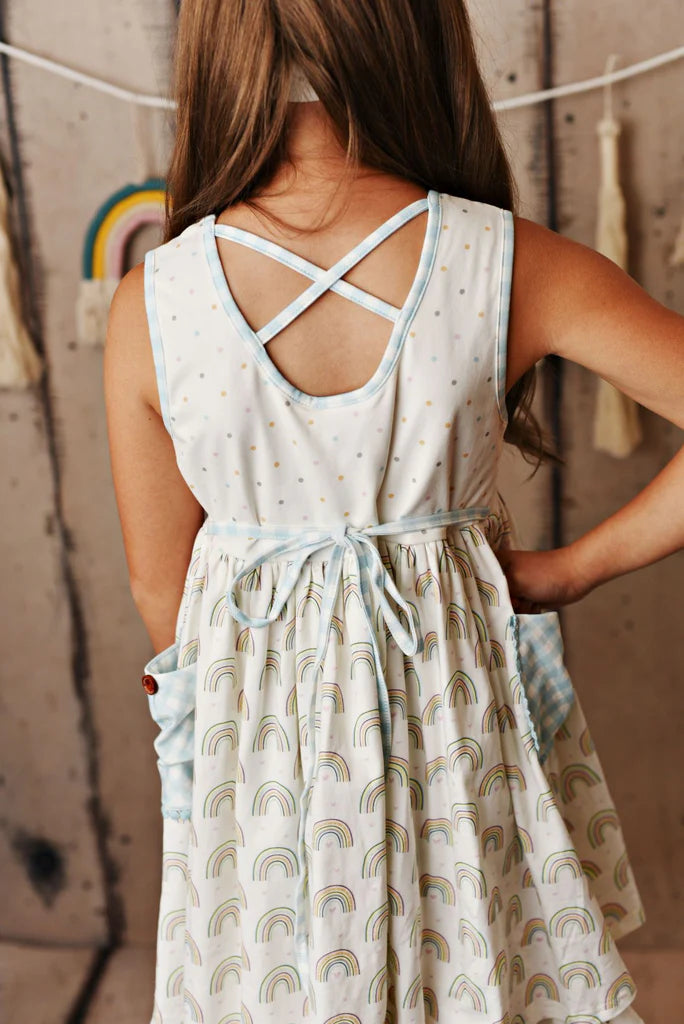 Bliss Rainbow Polka Dot Pocket Dress