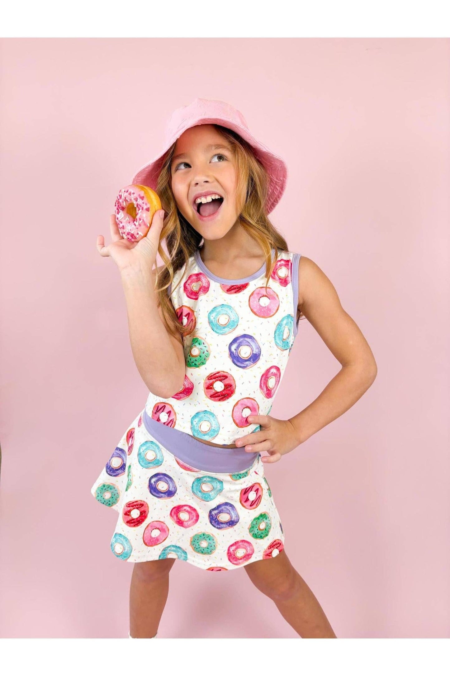 Donut Two-Piece Athletic Tank and Skort Set