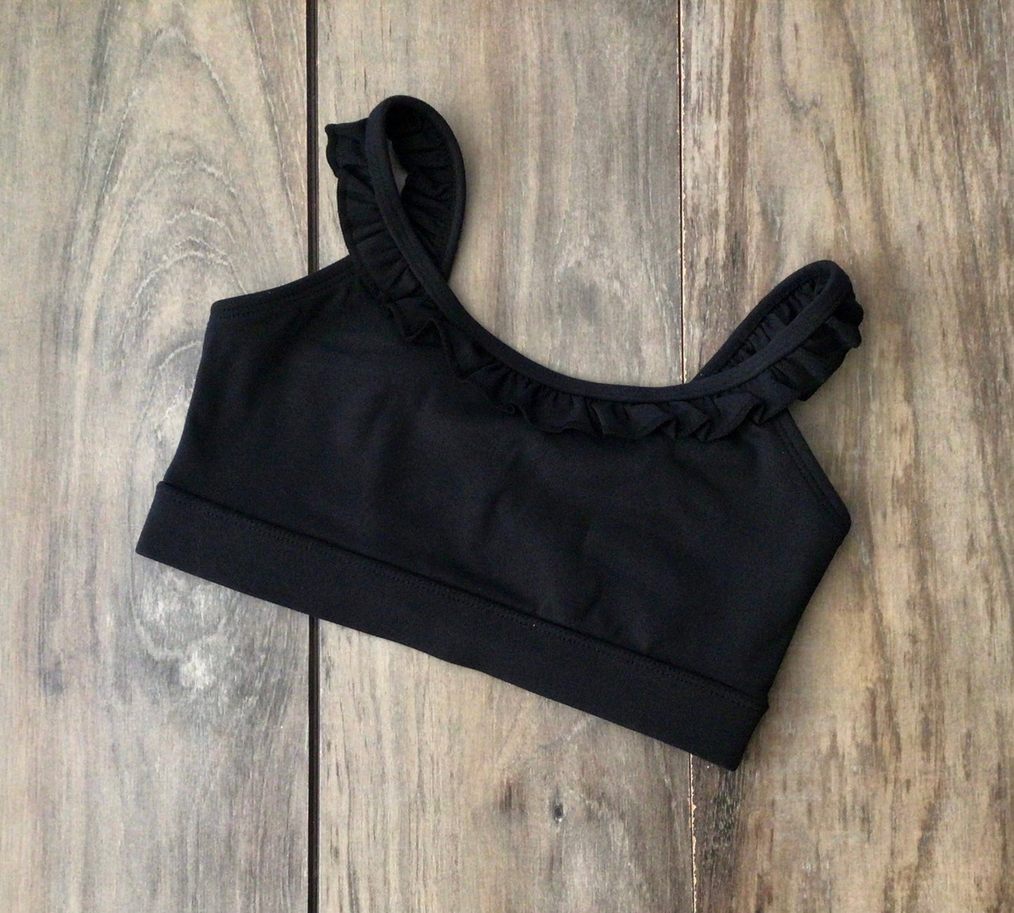 The Phoenix Black Ruffle Top