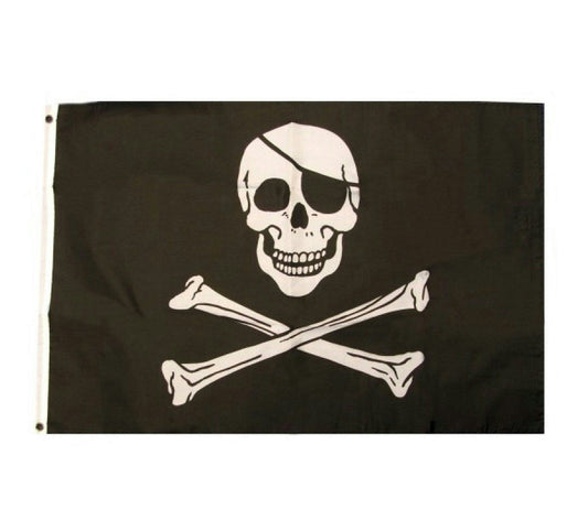 Jolly Roger Skull and Crossbones Pirate Flag