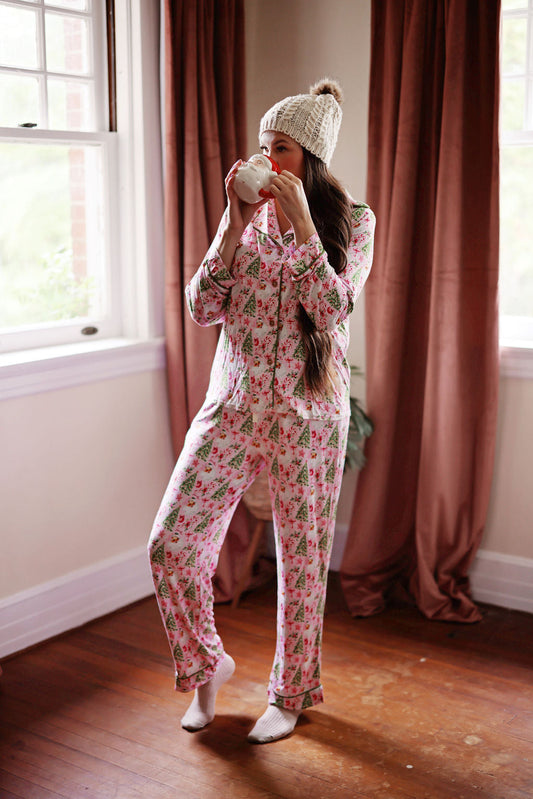 Dallas Dreams Women's Collared Pajama Set