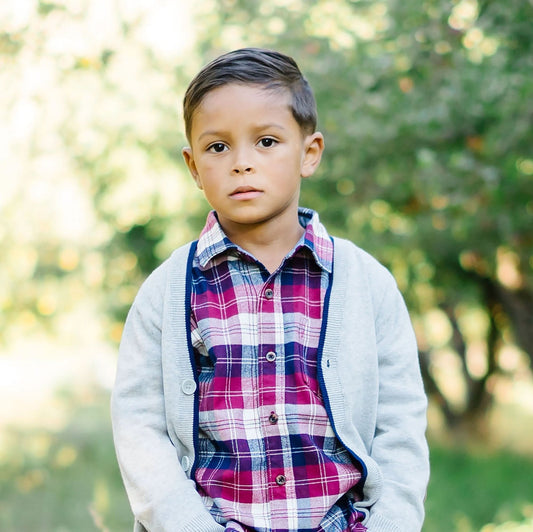 Brushed Flannel Organic Button Down Shirt - Baby