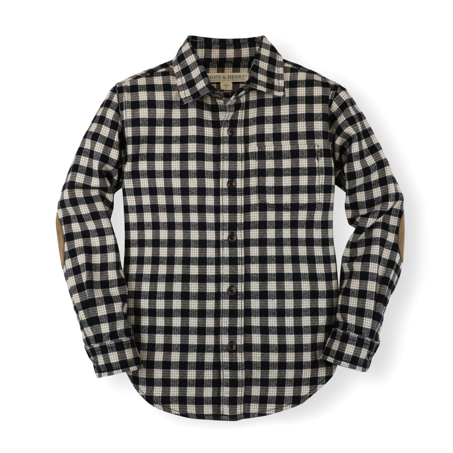 Flannel Shirt with Elbow Patches
