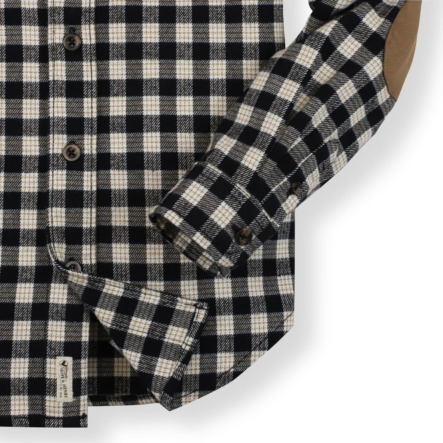 Flannel Shirt with Elbow Patches