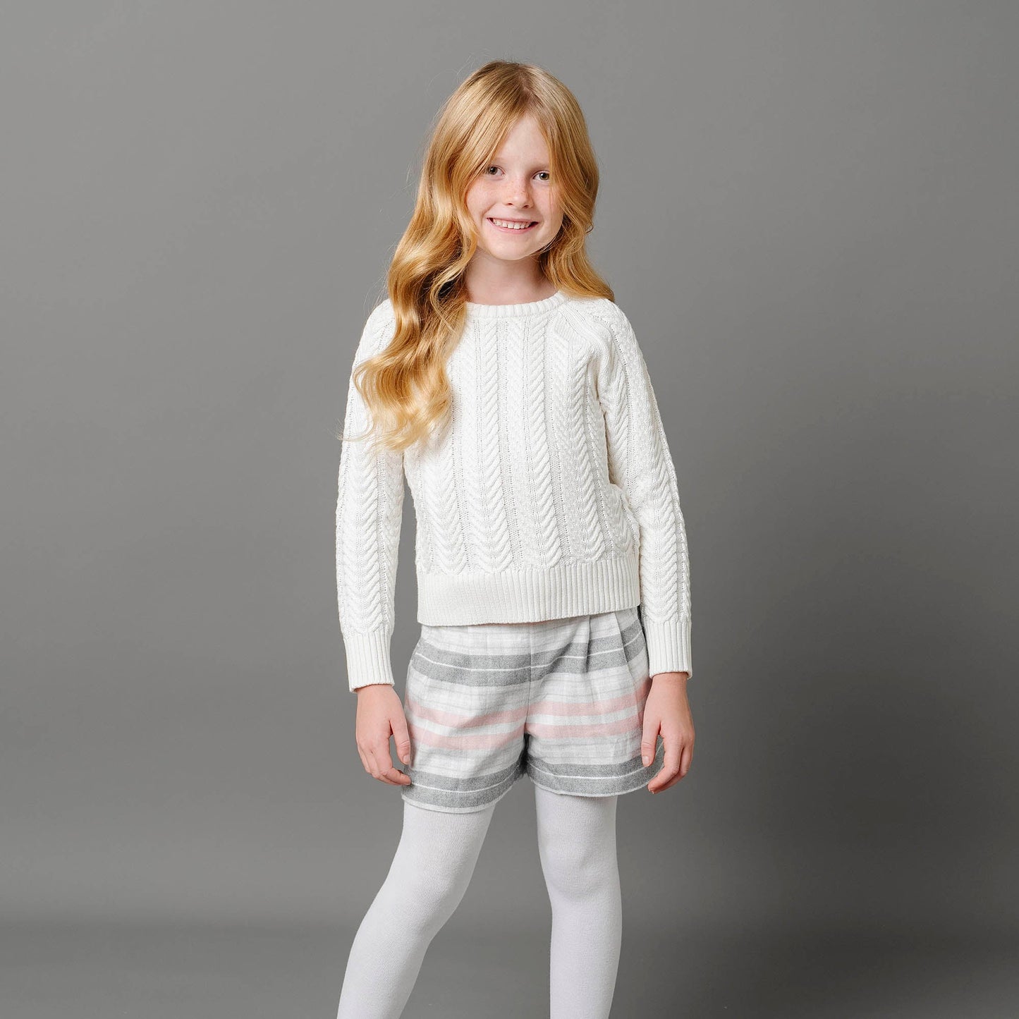 Pleated Organic Flannel Short