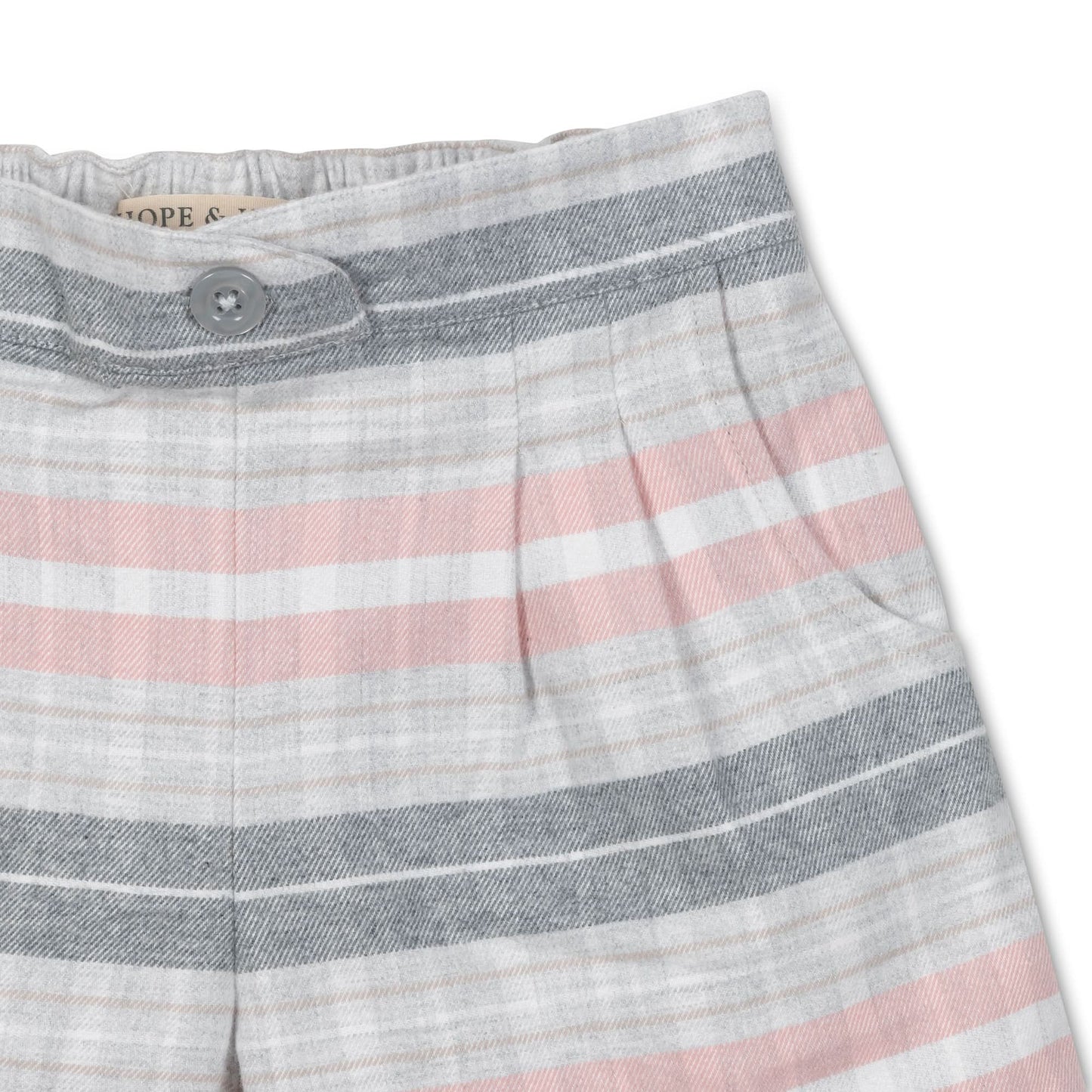 Pleated Organic Flannel Short - Baby