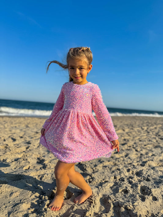 Pink Sequin Dress