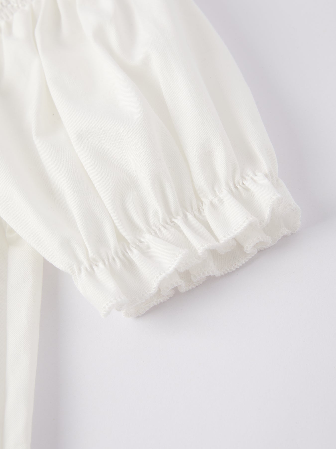 White Smocked Christening Dress