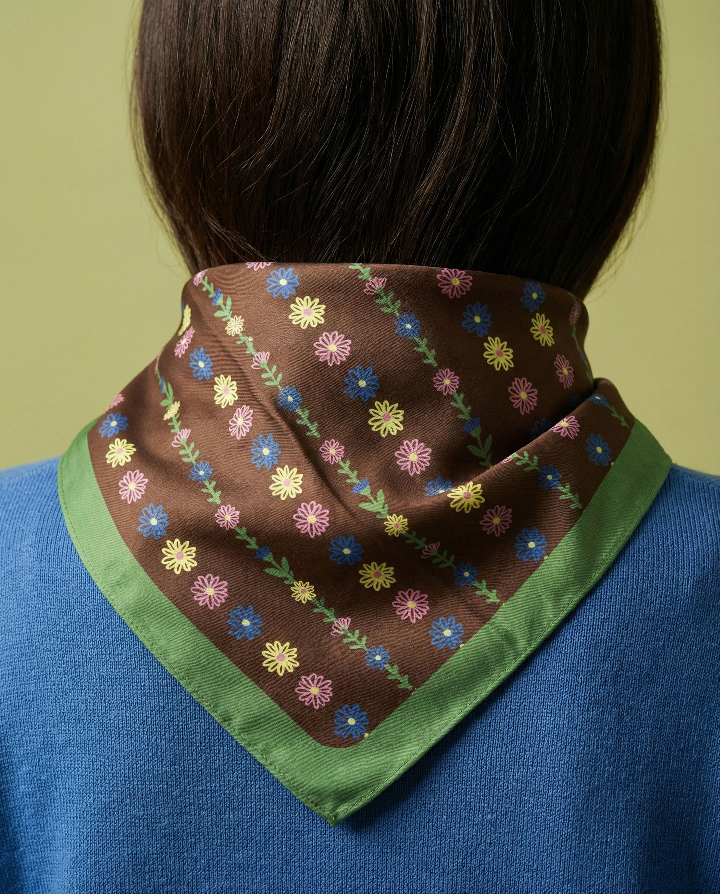 Mushroom Floral  Cotton Silk Bandana