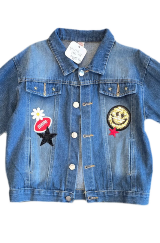 KC Chiefs Denim Jacket, Youth Medium (7/8)