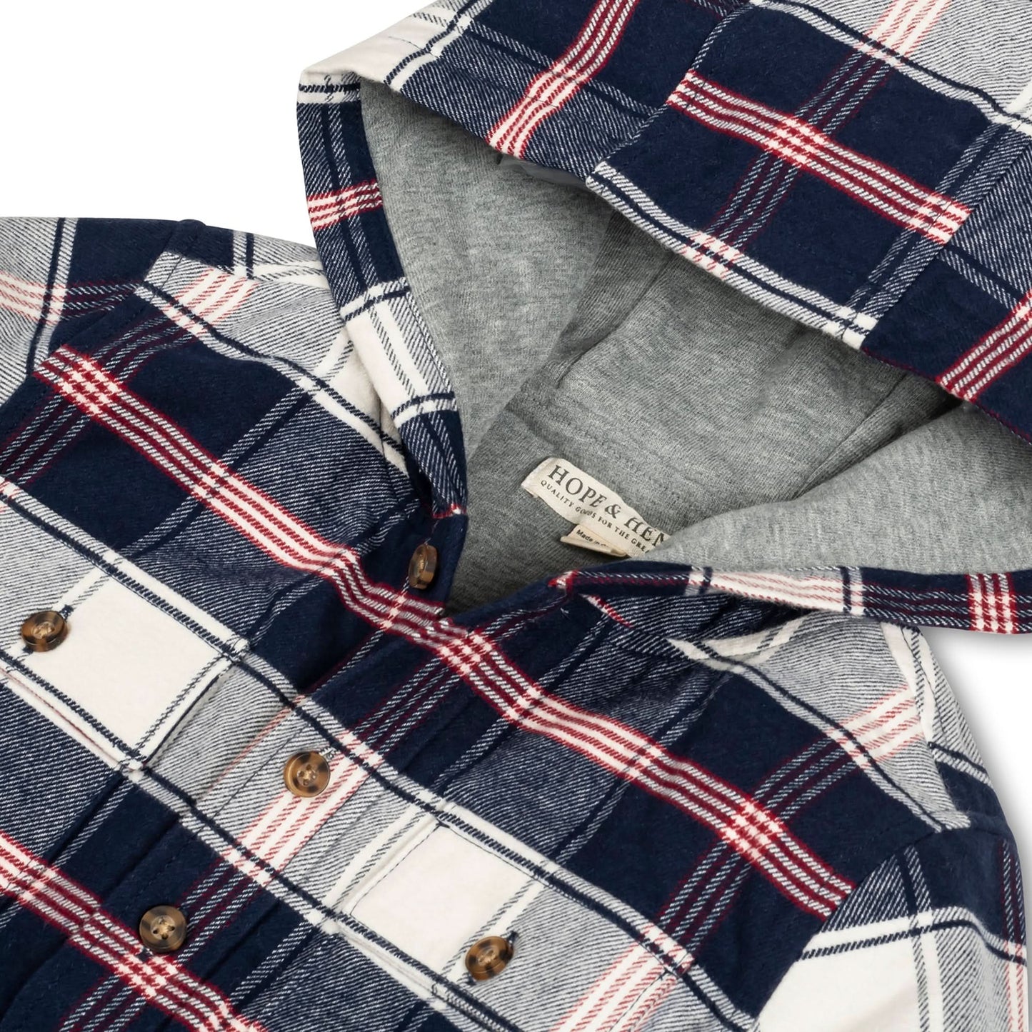 Hooded Flannel Shirt Jacket