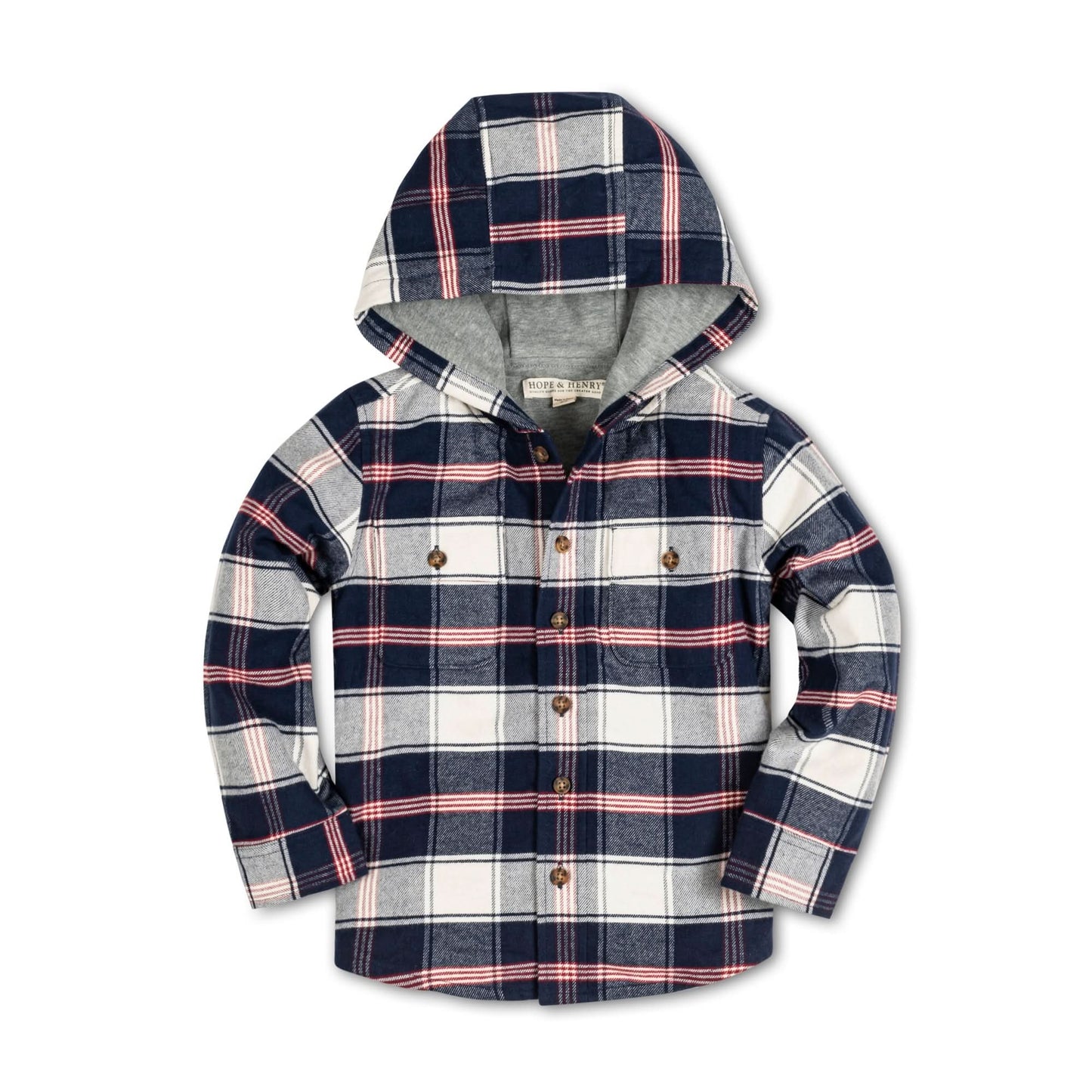 Hooded Flannel Shirt Jacket