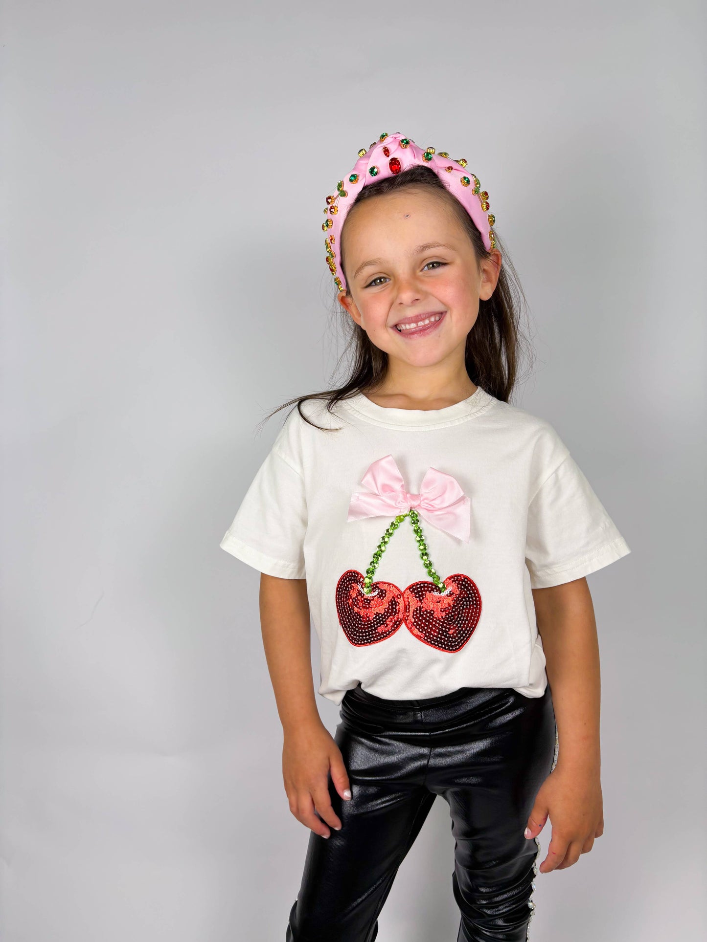 Cherry and Bow Gem Top 