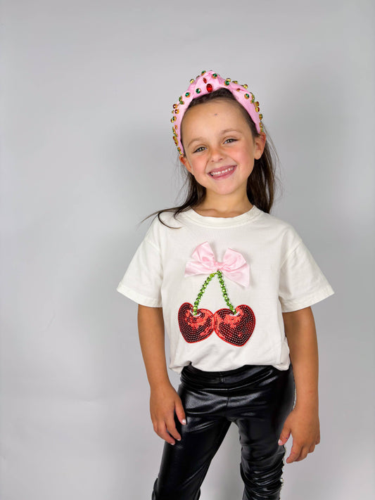 Cherry and Bow Gem Top 