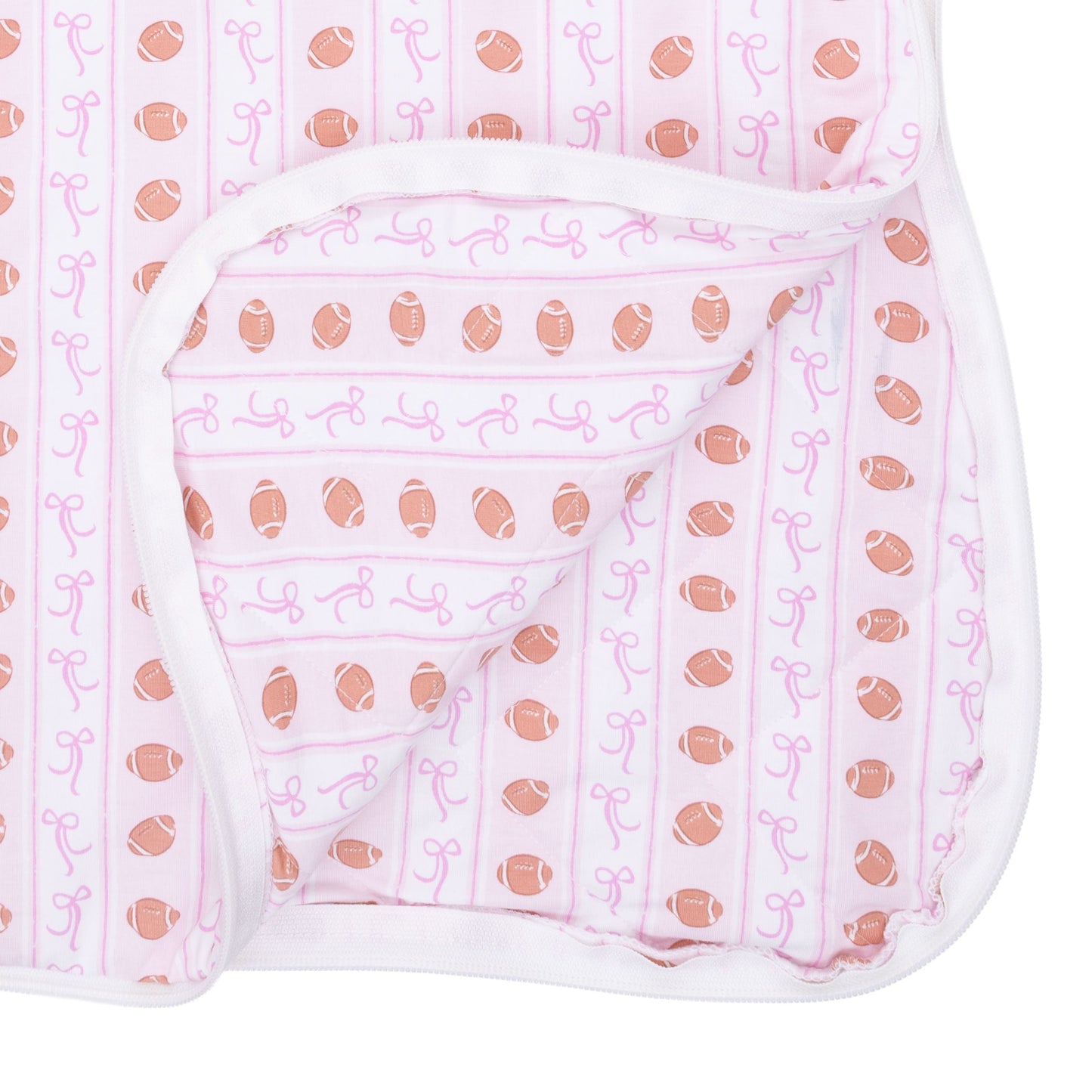 Football Bow Stripe - Sleep Bag