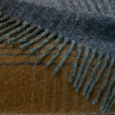 Highland Tweeds Shetland Lambswool Ombre Throw - Blue