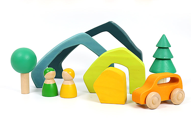 **Pre-order (Ships in 1-2 Weeks)**8 Pcs Wooden Trees Toy Set
