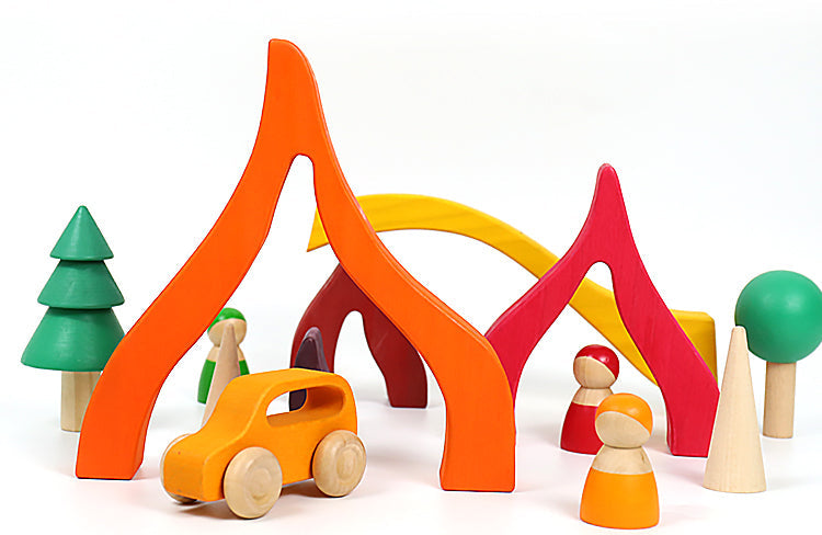 **Pre-order (Ships in 1-2 Weeks)**8 Pcs Wooden Trees Toy Set