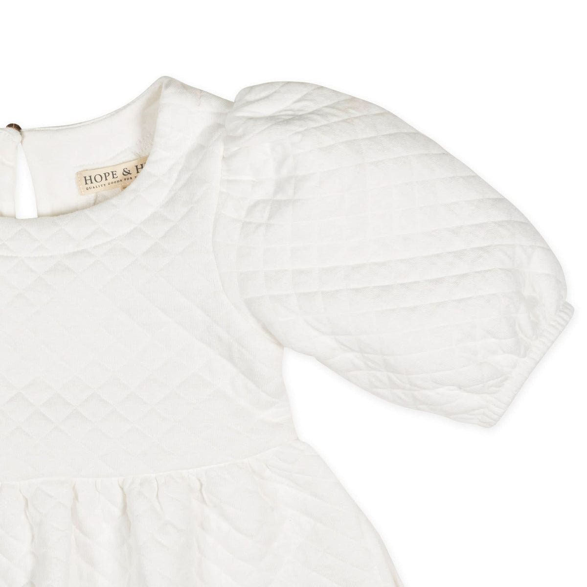 Quilted Puff Sleeve Dress