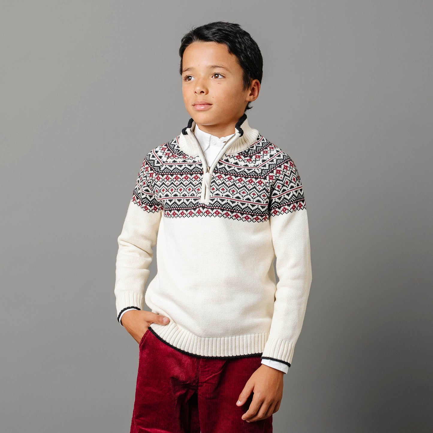 Organic Half Zip Ski Sweater - Baby