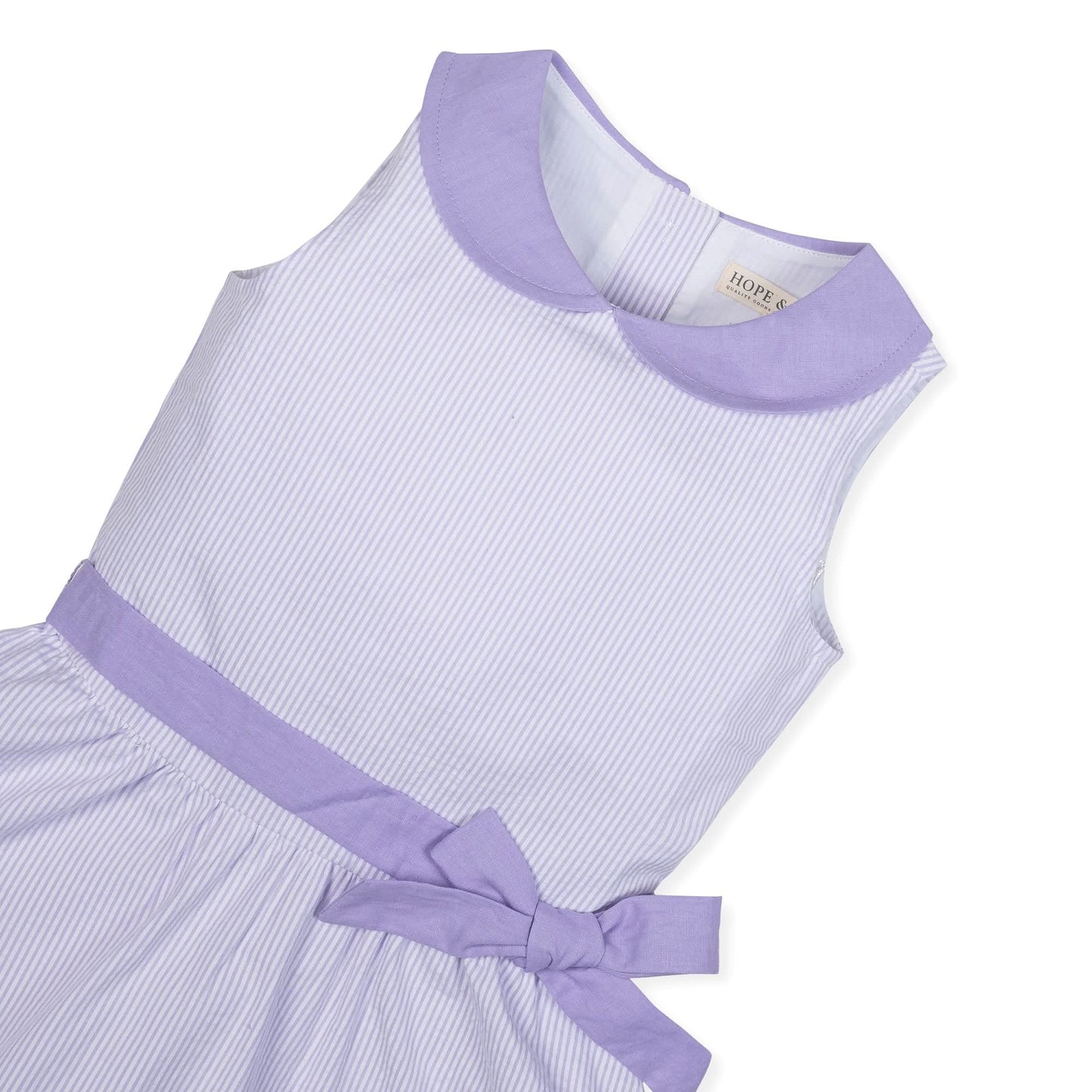 Organic Seersucker Peter Pan Collar Dress
