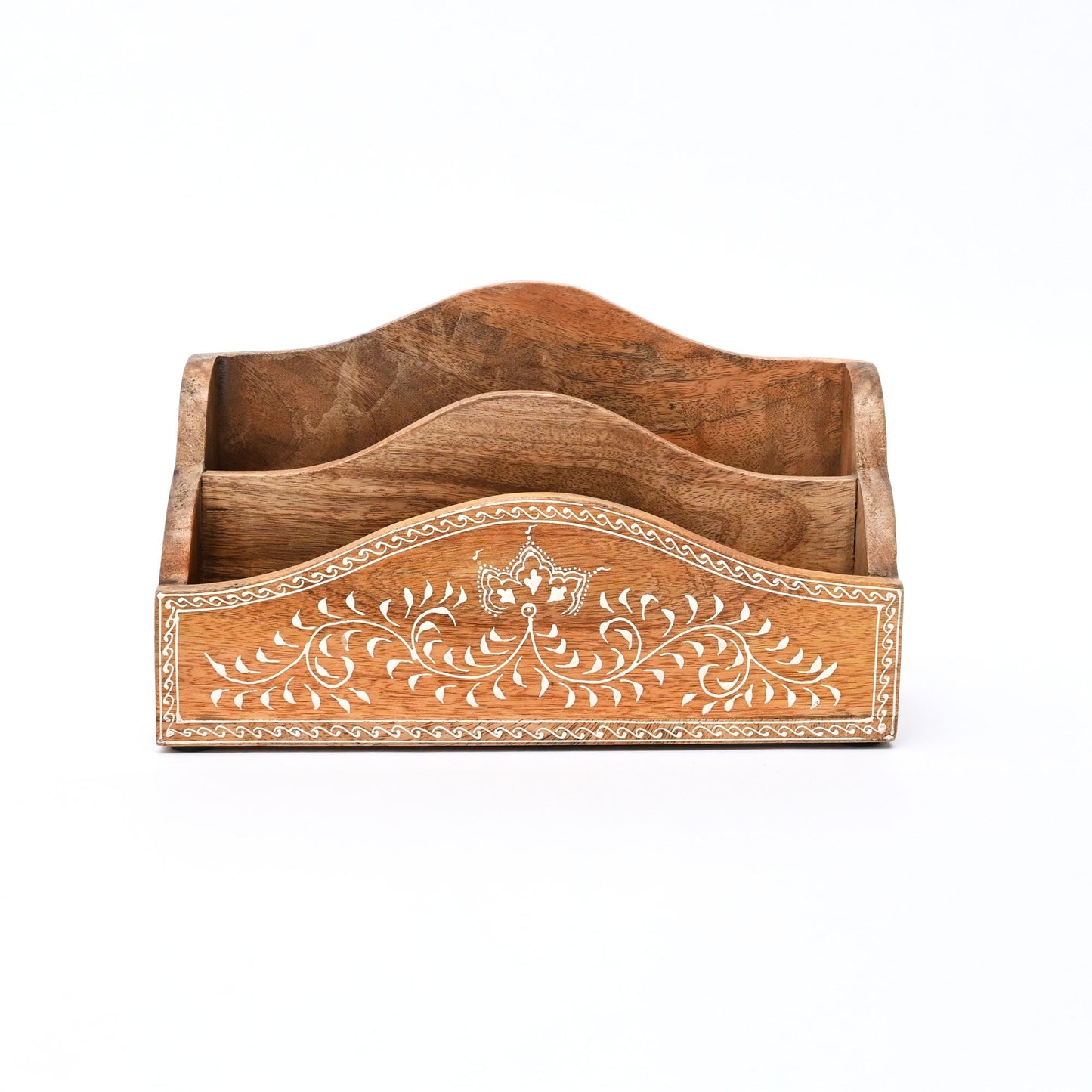 Desk Organiser | Handmade | Mango Wood | Natural