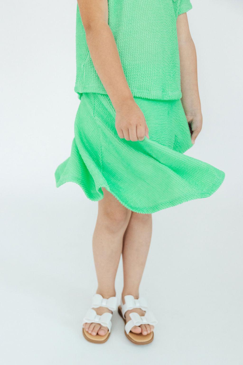 Seafoam Green Scrunchy Twirl Skort