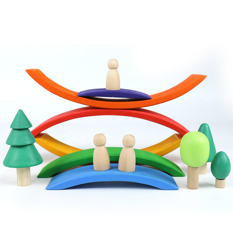 **Pre-order (Ships in 1-2 Weeks)**8 Pcs Wooden Trees Toy Set