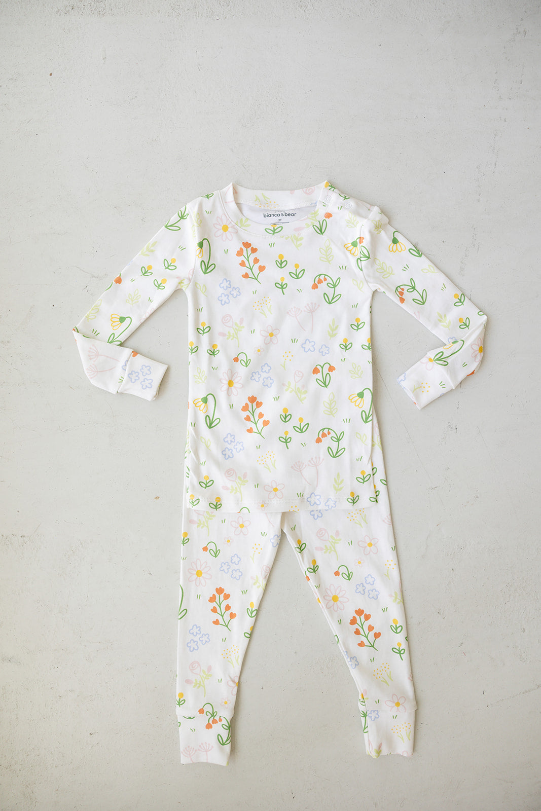 floral long sleeve pajama set