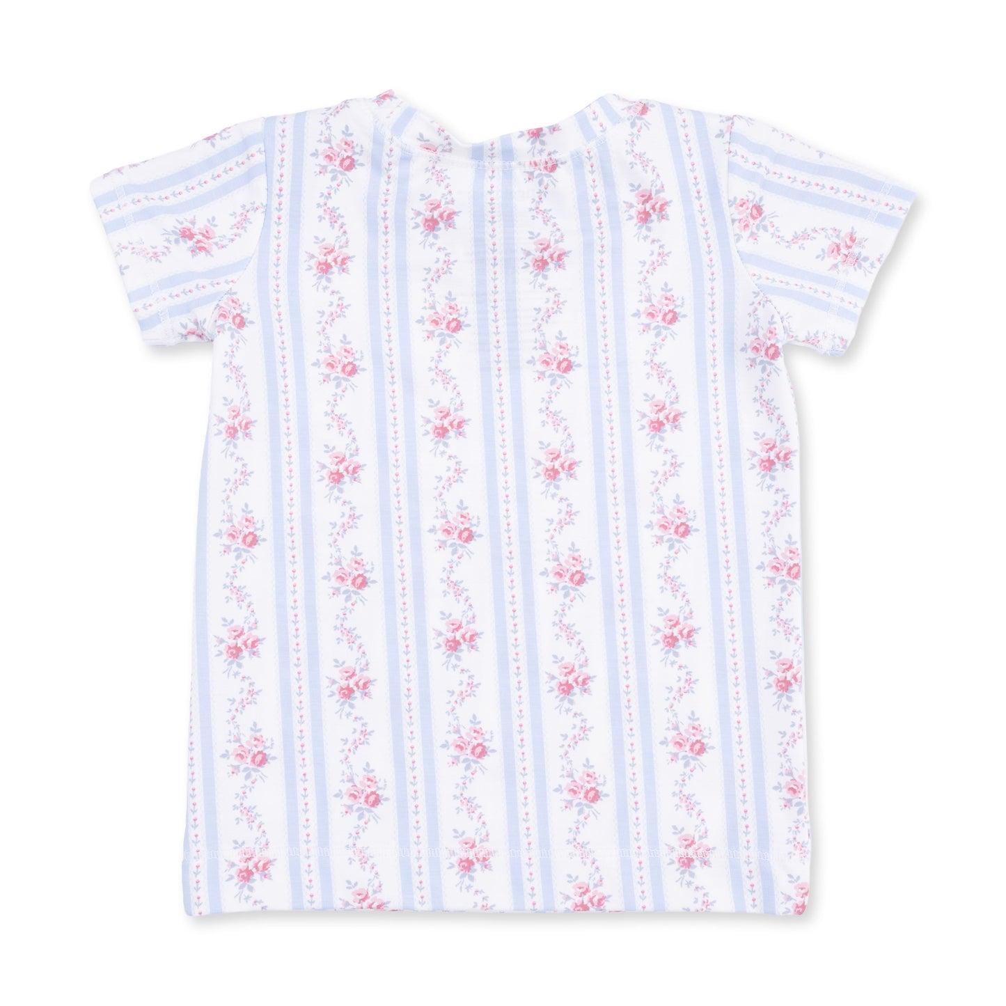 Anna Floral Stripe - Short Sleeve Loungewear Set