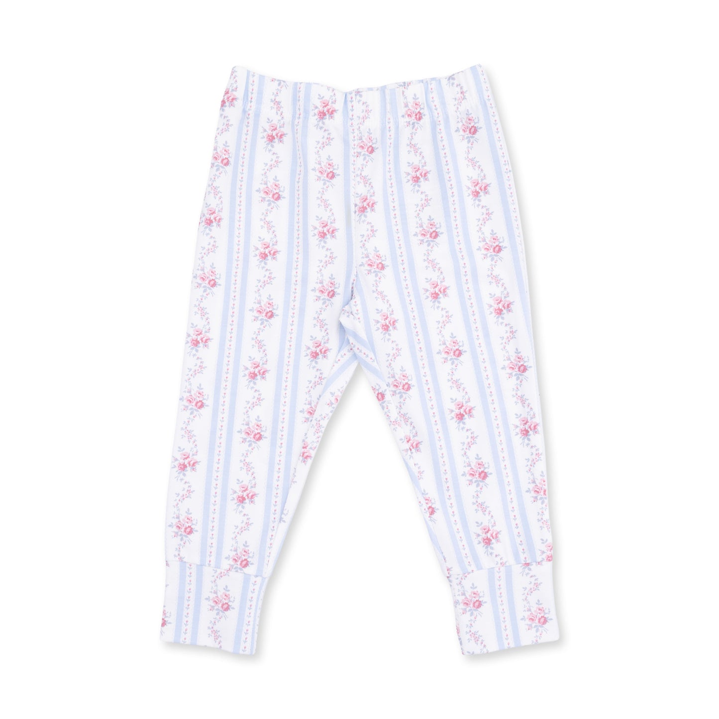 Anna Floral Stripe - Short Sleeve Loungewear Set