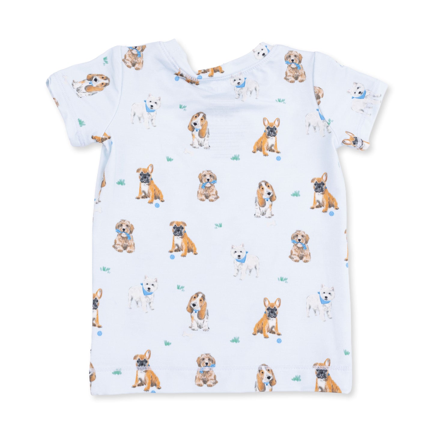 Bestie Dogs Blue - Short Sleeve Loungewear Set