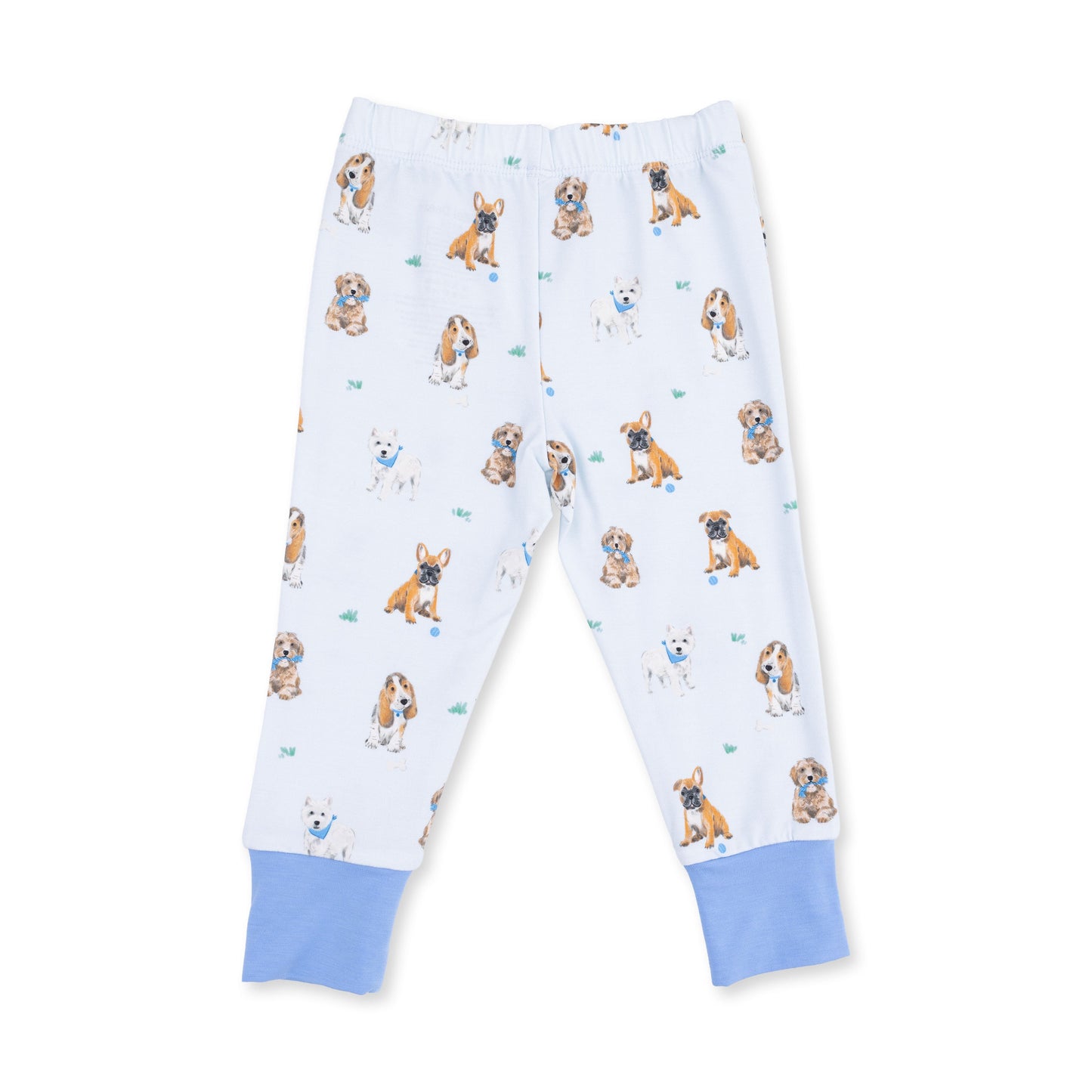 Bestie Dogs Blue - Short Sleeve Loungewear Set