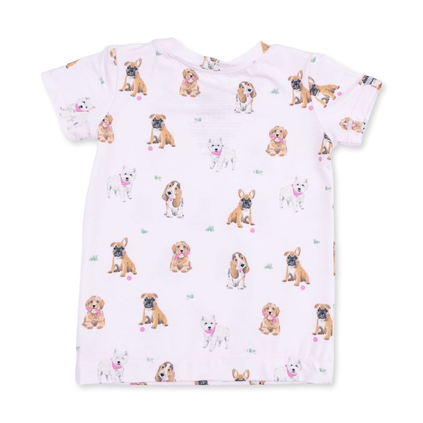 Bestie Dogs Pink - Short Sleeve Loungewear Set