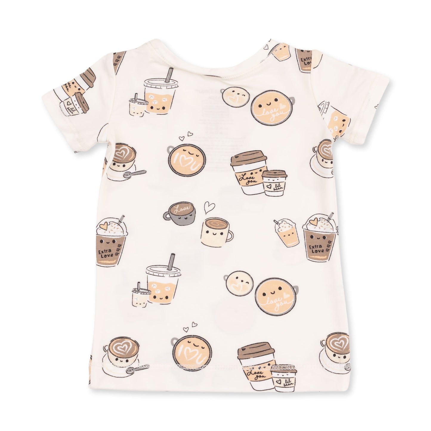 Love You A Latte - Short Sleeve Loungewear Set