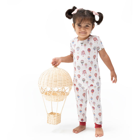 Hot Air Balloon - Short Sleeve Loungewear Set
